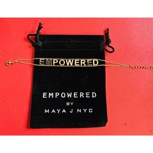 New Empowered by Maya J NYC Bracelet - Gold - 8 inches long